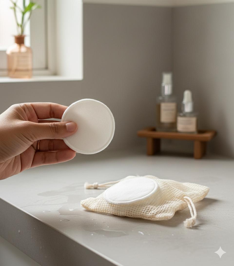 Disques démaquillants réutilisables en bambou